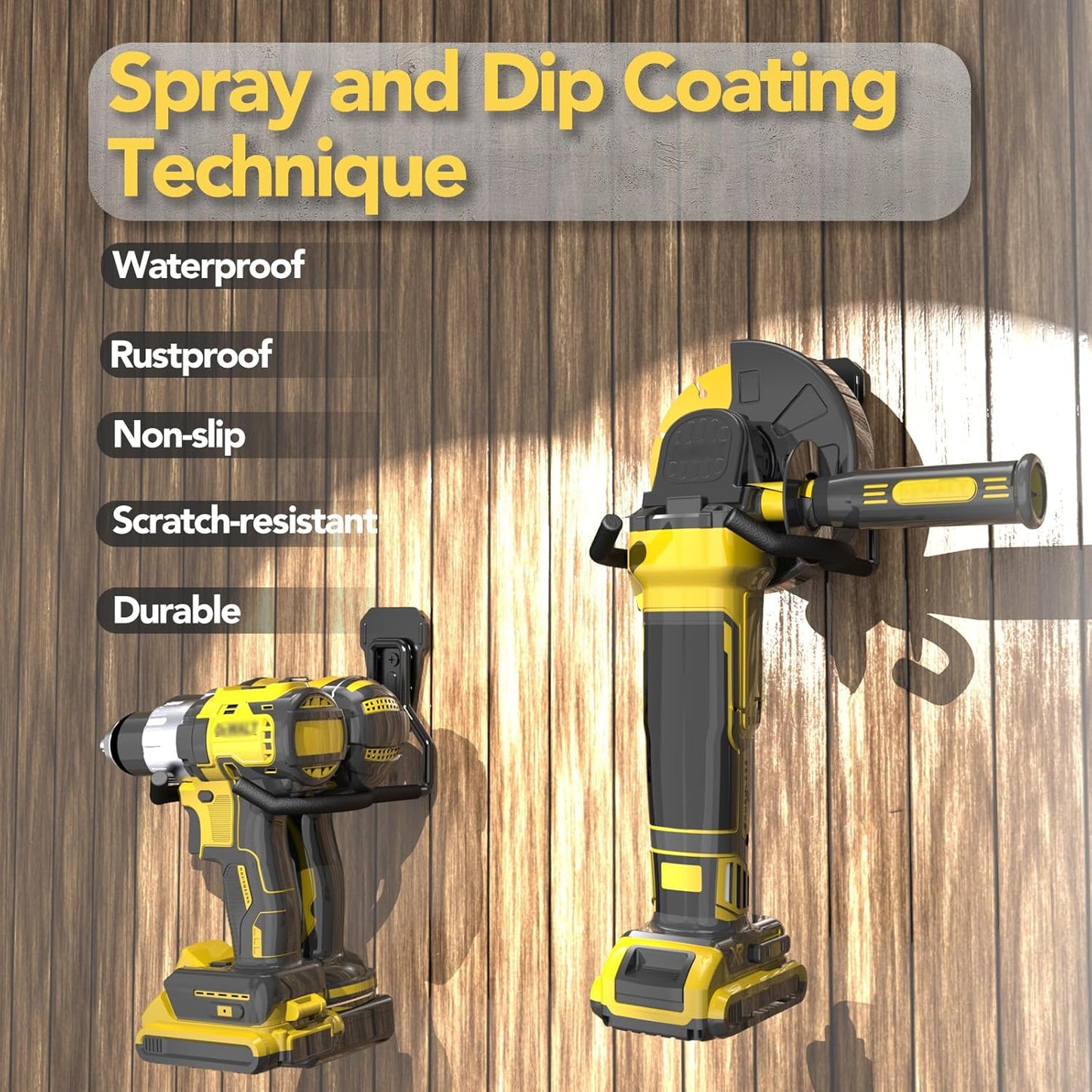 Garden Power Tools Hook 2-Pack Garage Storage Heavy Duty Wall Mount Hanger Organizer for Weed Trimmer Drill Holder