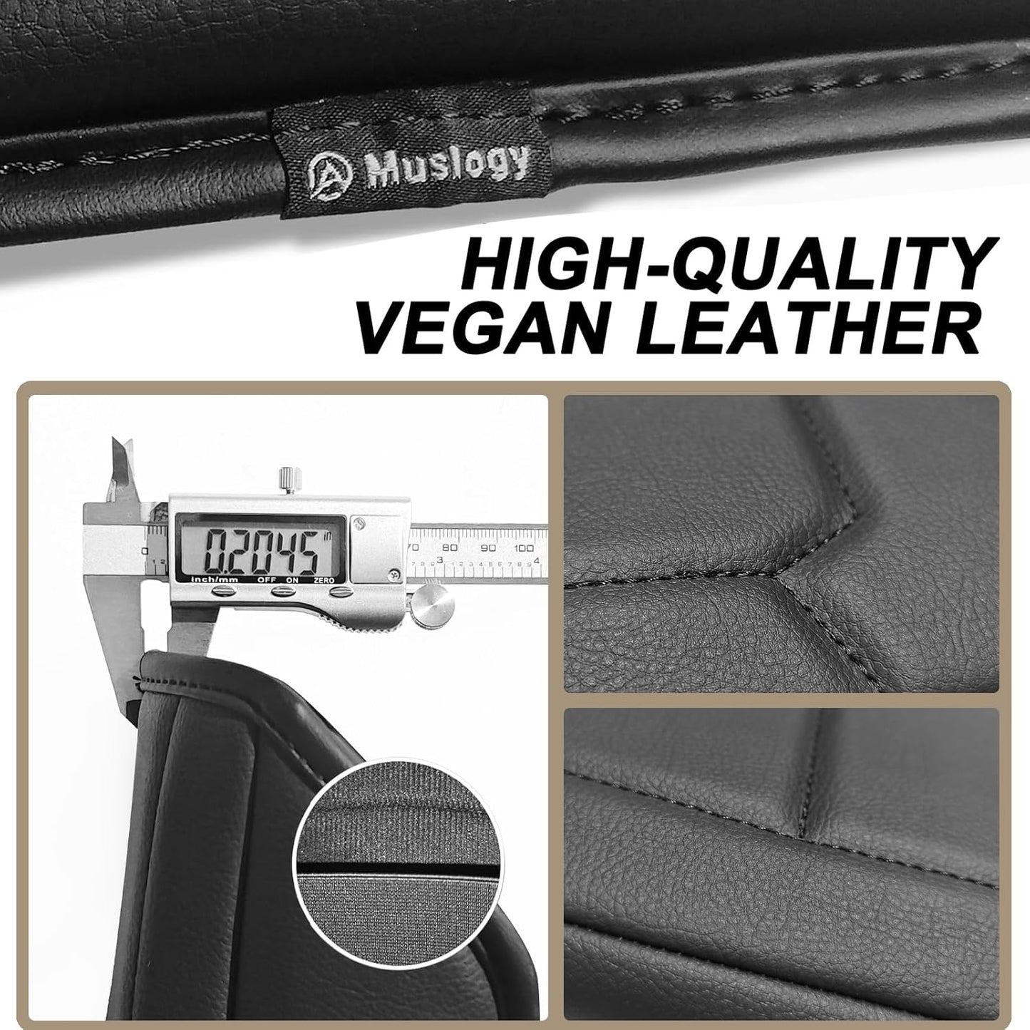 Muslogy Center Console Armrest Cover Compatible with Ford Bronco 2021 2022 2023 2024 2025 Comfort Armrest Pad Arm Rest Cushion Vegan Leather Protector Regular Thick