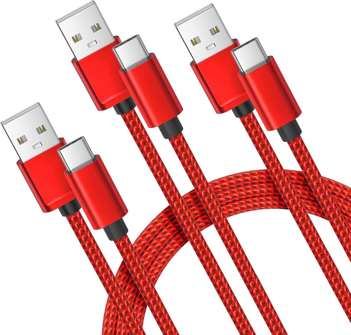 Basesailor USB Type C Charger Cable 3-Pack 3.3/6.6/10FT,Charging Cord for Samsung Galaxy Tab A 10.1 A7 S8 S7 S6 S5E,Z Flip Fold,Note 20,S9 S10 S10E S23 S20 S21 S22 FE Lite Plus Ultra,Google Pixel