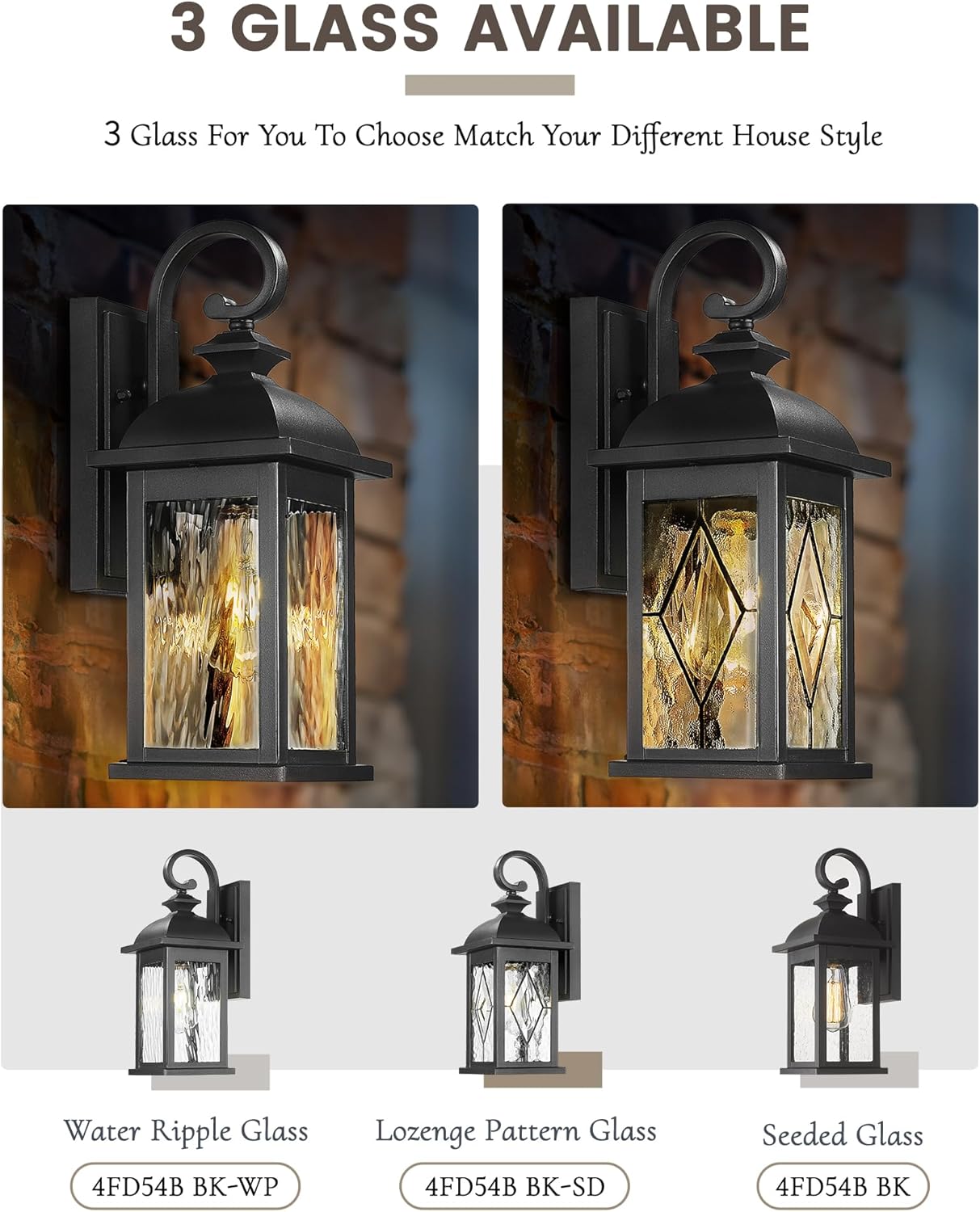 FEMILA 2 Pack Large Outdoor Wall Sconce, 21" Exterior Wall Light Fixtures, Anti-Rust Waterproof Porch Lights for Entryway, Patio, Garage, Doorway, Matte Black, 4FD54B2-2PK BK-SD