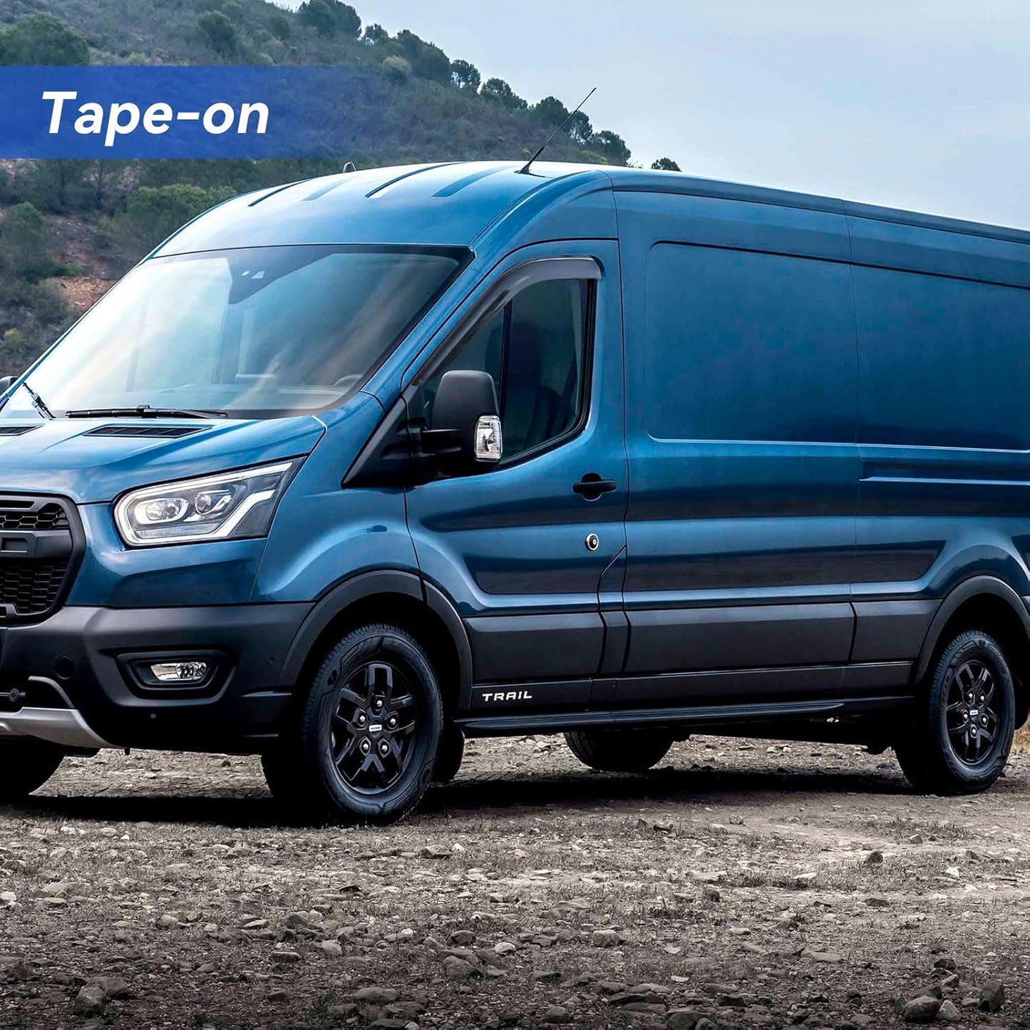 Window Visors Rain Guards Shield for Ford Transit 2014-2025, Out-Channel Window Vent Wind Deflectors Visors Shades for 14-25 Transit