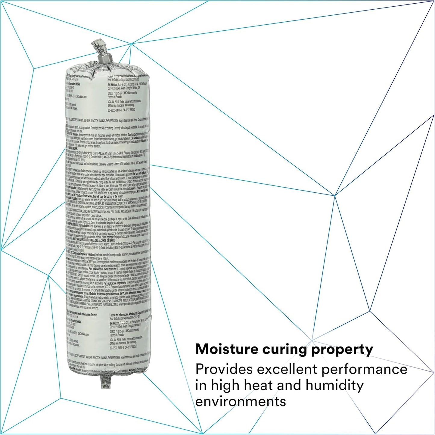 3M Urethane Seam Sealer, 08360, White Color, High Solids, Permanently Flexible, 310 mL/10.5 fl oz Foil Pack