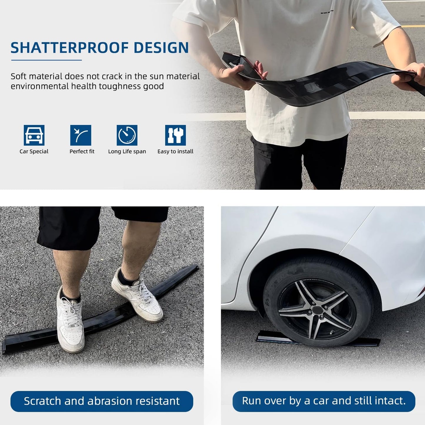 Set of 4 Front+Rear Smoke Sun Rain Guard Outside Mount Tape-On Acrylic Window Visors Compatible with 04-14 F-150 Super/Extended Cab with Half Size Suicide Back Doors