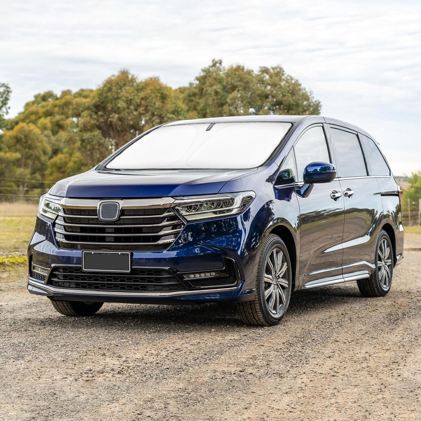 for Odyssey Windshield Sun Shade for 2018-2023 2024 2025 2026 Honda Odyssey LX,EX,EX-L,Touring, Elite Minivan Accessories-Double Layer Foldable Front Window Sunshade, Sun Visor Protector Block UV Ray