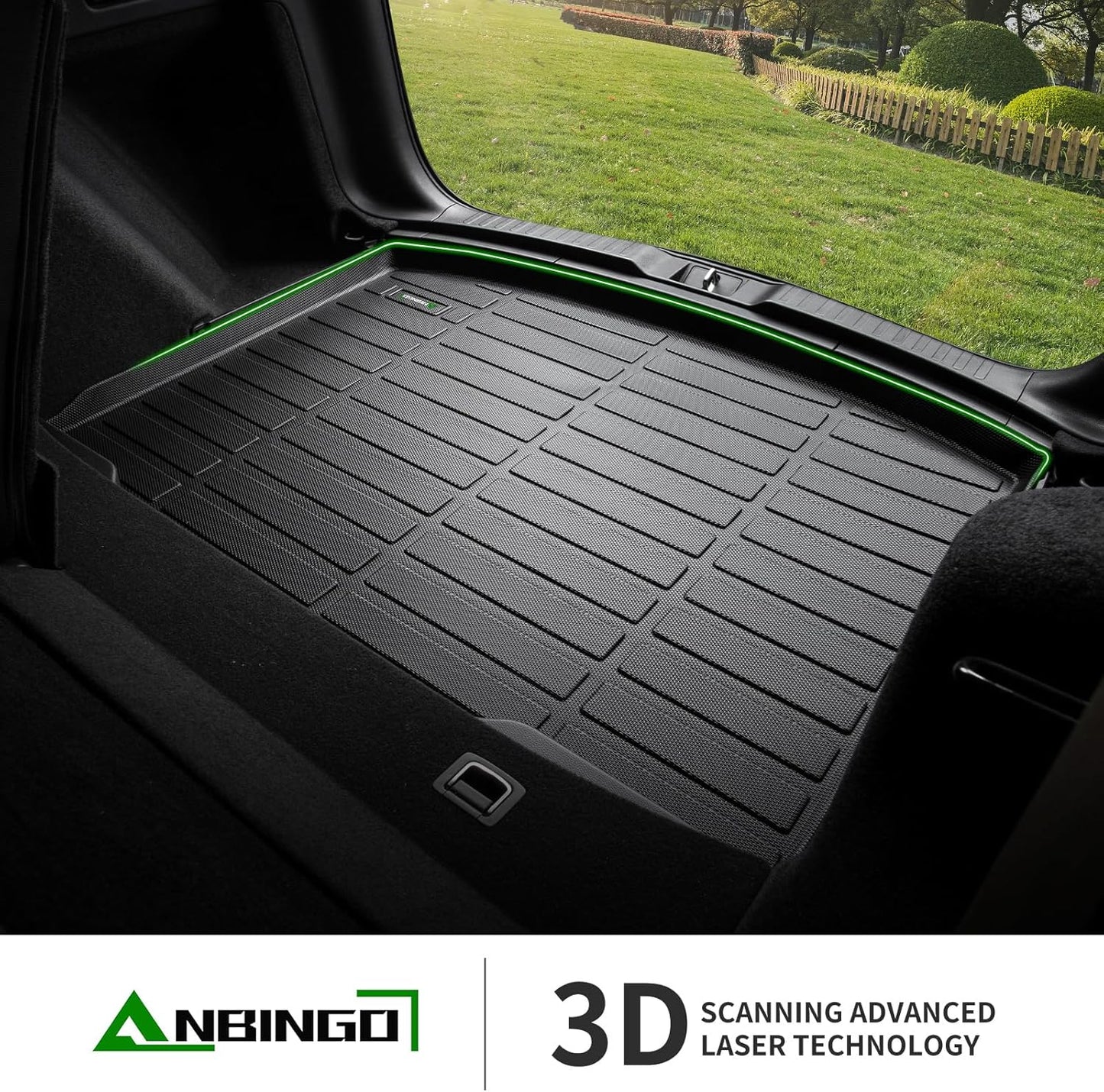 ANBINGO® Cargo Liner Custom for 2023 2024 2025 2026 CR-V (Not Fit for CRV Hybrid) Car Floor Mat (Trunk Mat) Black CRV Accessories, Cargo Tray in Lowest Position