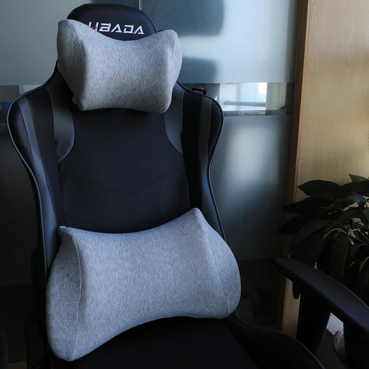 Lumbar Support Pillow for Car,Car Neck Pillow Kit for Car with Adjustable Strap,Car Headrest Pillow Ergonomic Design for Comfort