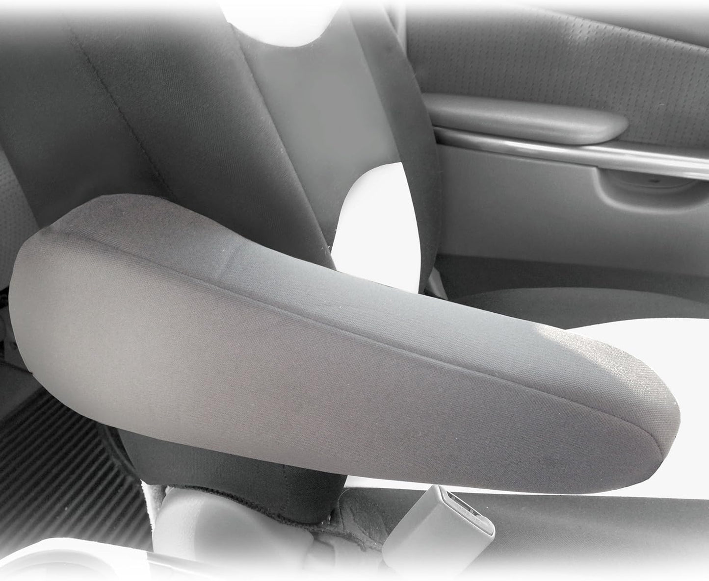TLH Flat Cloth Fabric Armrest Covers One Pair, Gray Color