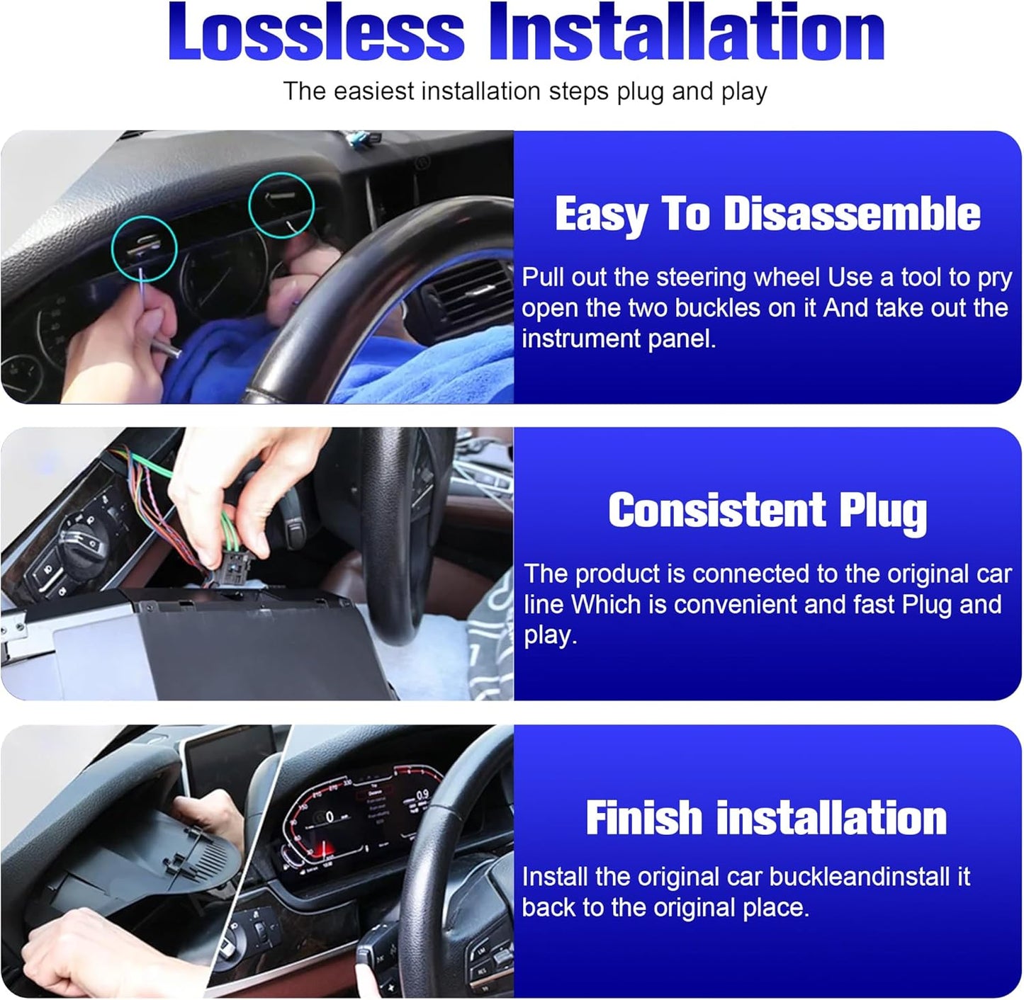 Speedometer Instrument for BMW F11 F18 2010-2017，12.3 inch Linux System Original Modern Car Odometer Information Head up Display Digital Cluster Electronic Gauge Dashboard Screen