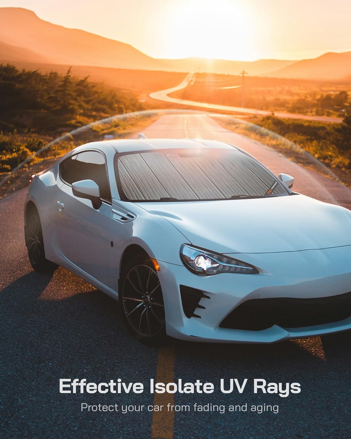 Windshield Sun Shade for Kia Carnival 2021-2025,Front Window Sunshade Shield, 2-in-1 Reflective Sun Shade,Silver for Summer, Black for Winter