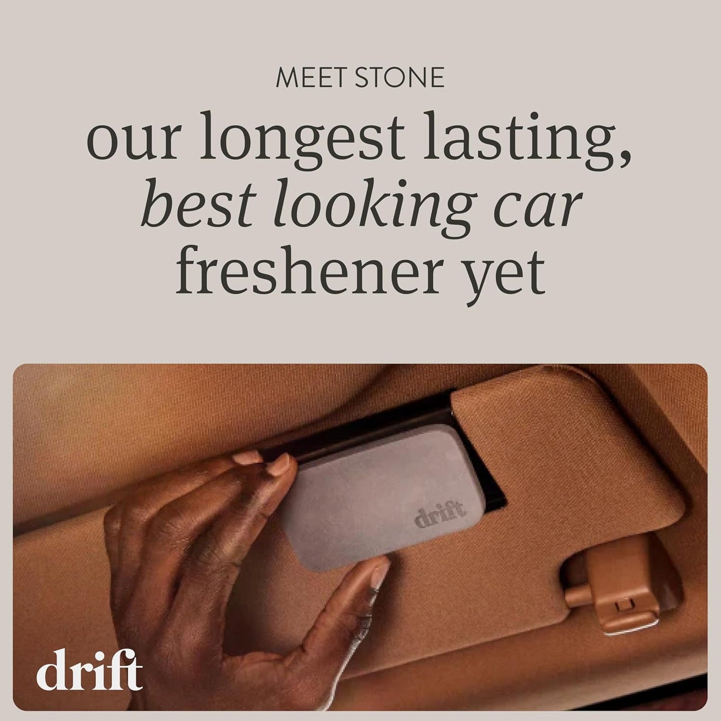 Drift Car Air Freshener - Stone Air Freshener - Car Odor Eliminator - Pine Scent Refill - NO CLIP INCLUDED