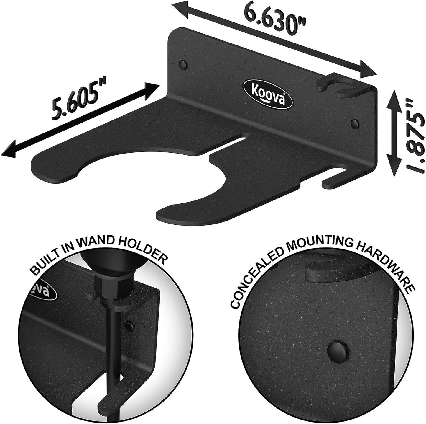 Koova Garden Pump Sprayer Holder | Wall Mounted Garden Tool Garage Organizer and Storage | FIts Round Bottles up to 2.5 Gallons | for Lawn, Plant, Water Sprayers