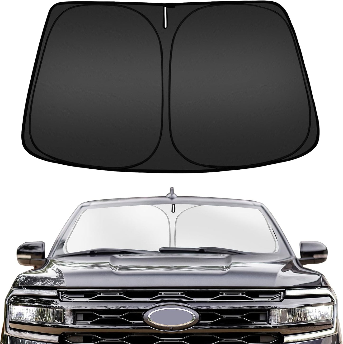 ARISMOTOR Windshield Sun Shade for Ford Expedition 2018-2025, Custom Fit Foldable Front Window Sunshade Sun Visor Protector, Block UV Rays Keep Your Car Cooler