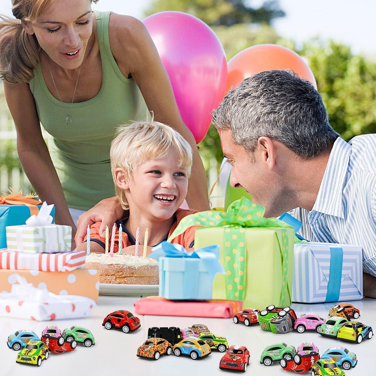 Vileafy 30 Pull Back Cars for Kids – Bulk Mini Cars Treasure Box Toys for Classroom, Goodie Bag Stuffers, Carnival Prizes, Party Favors for Kids 3-5