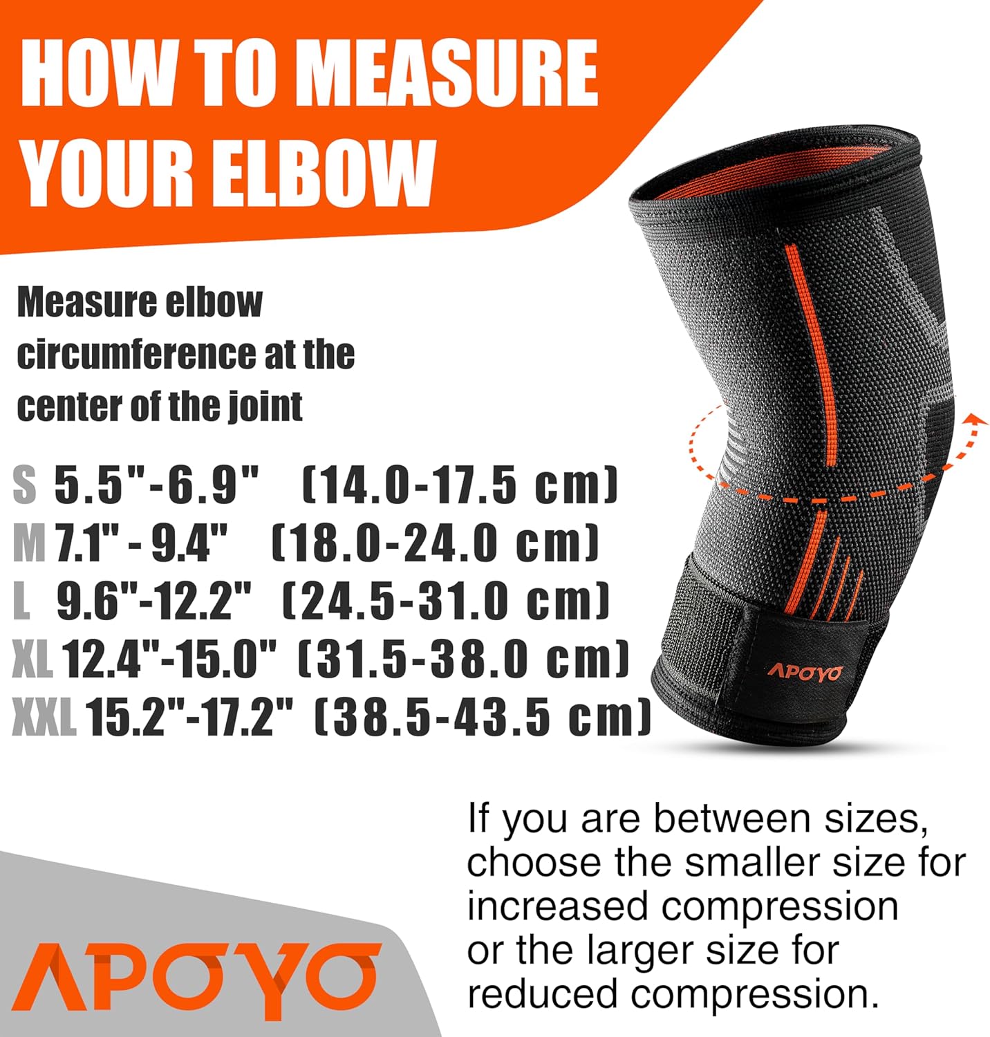 APOYO Elbow Brace for Tendonitis and Tennis Elbow, (Pair) Compression Sleeve for Arthritis, Workouts, Reduce Joint Pain During Fitness Activity (Medium)