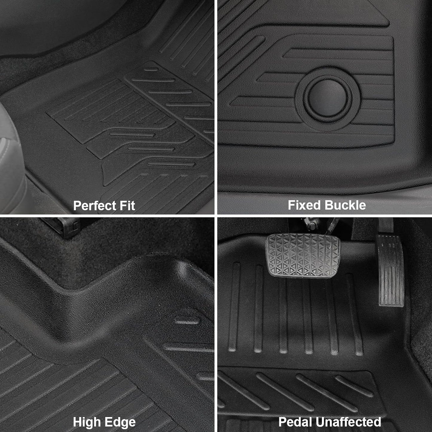 Floor Mats Set for Chevy Trailblazer FWD 2026 2025-2021 Accessories, Full Coverage All Weather Floor Mats Cargo Mat with Backrest Protectors & Door Sill Guards(Not for AWD)