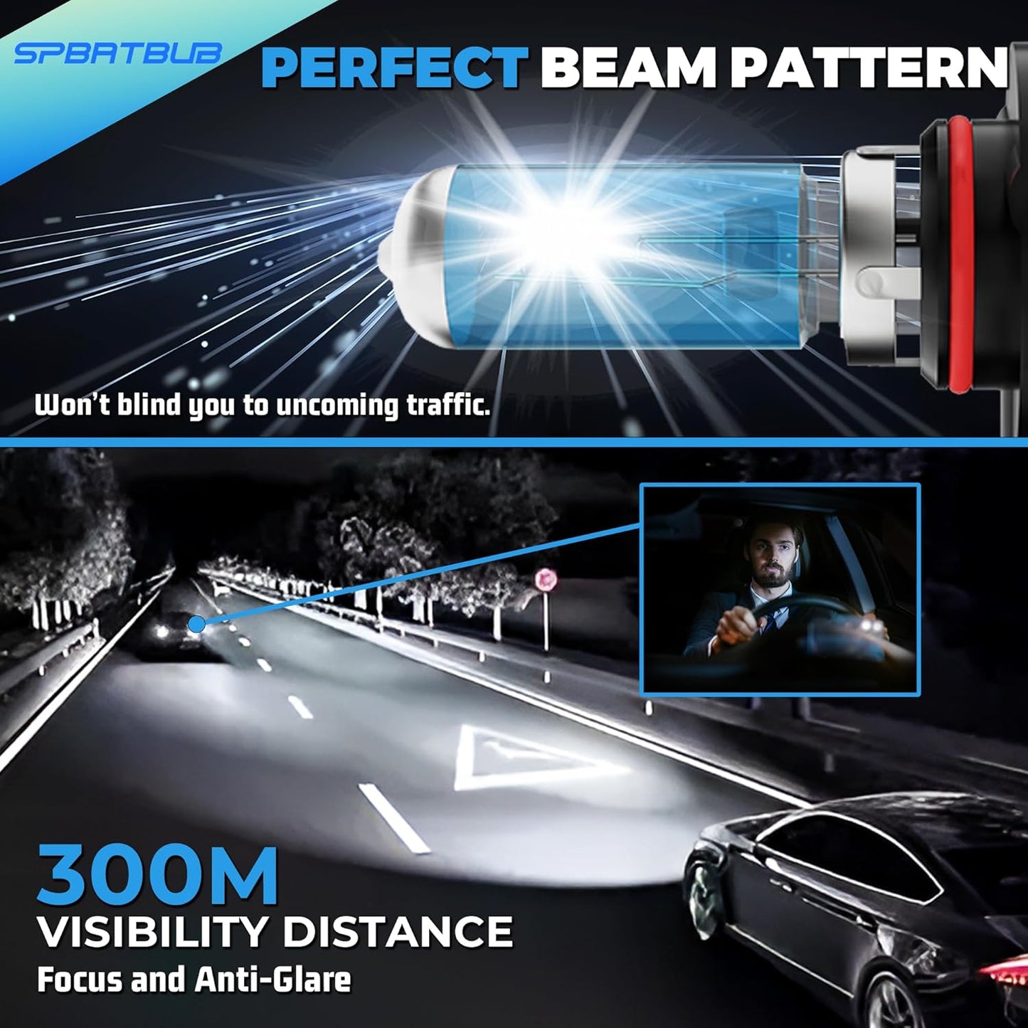 headlight bulbs compatible with Chevy Silverado 1500 2007-2021; Chevrolet Silverado 2500 2008-2018 Lights, 9005/HB3/H10 High Beam + H11/H8/H9 Low Beams, Pack of 4