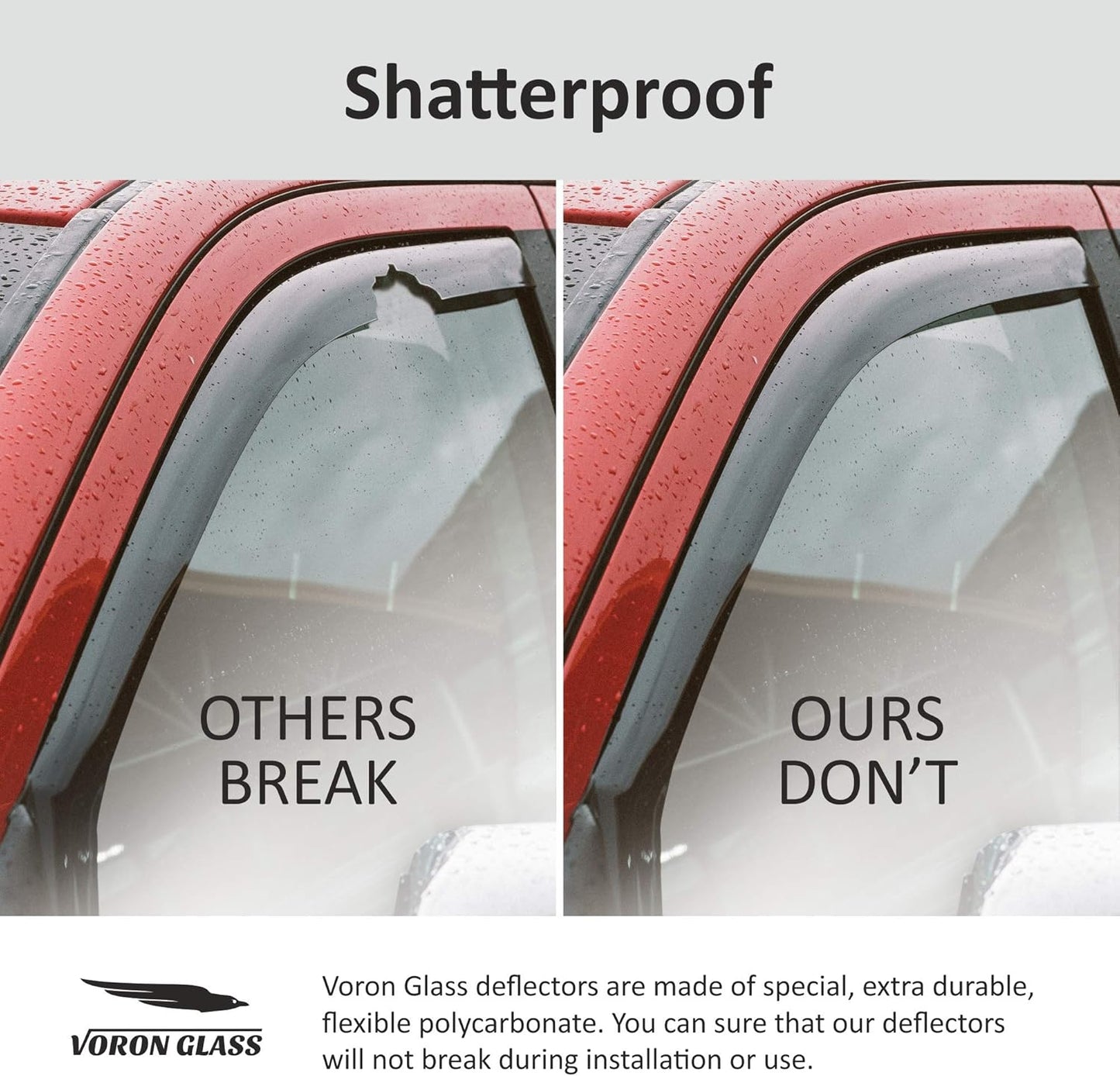 Voron Glass in-Channel Extra Durable Rain Guards for Toyota Venza 2021-2025, Window Deflectors, Vent Window Visors, 4 Pieces - 200683