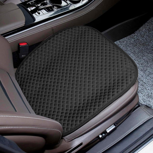 Linen Bottom Car Seat Covers Cloth,Fabric Car Seat Covers Front Seat Only,Cooling Car Seat Pad Cushion for Trucks Breathable Ventilated [Black]
