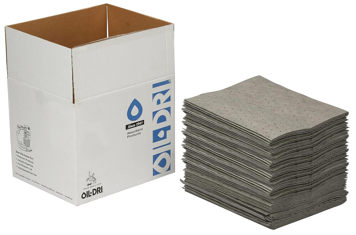 Oil-Dri L91003 15" W x 19" L Universal Light Weight Perforated Pad, 200 Mats/Box