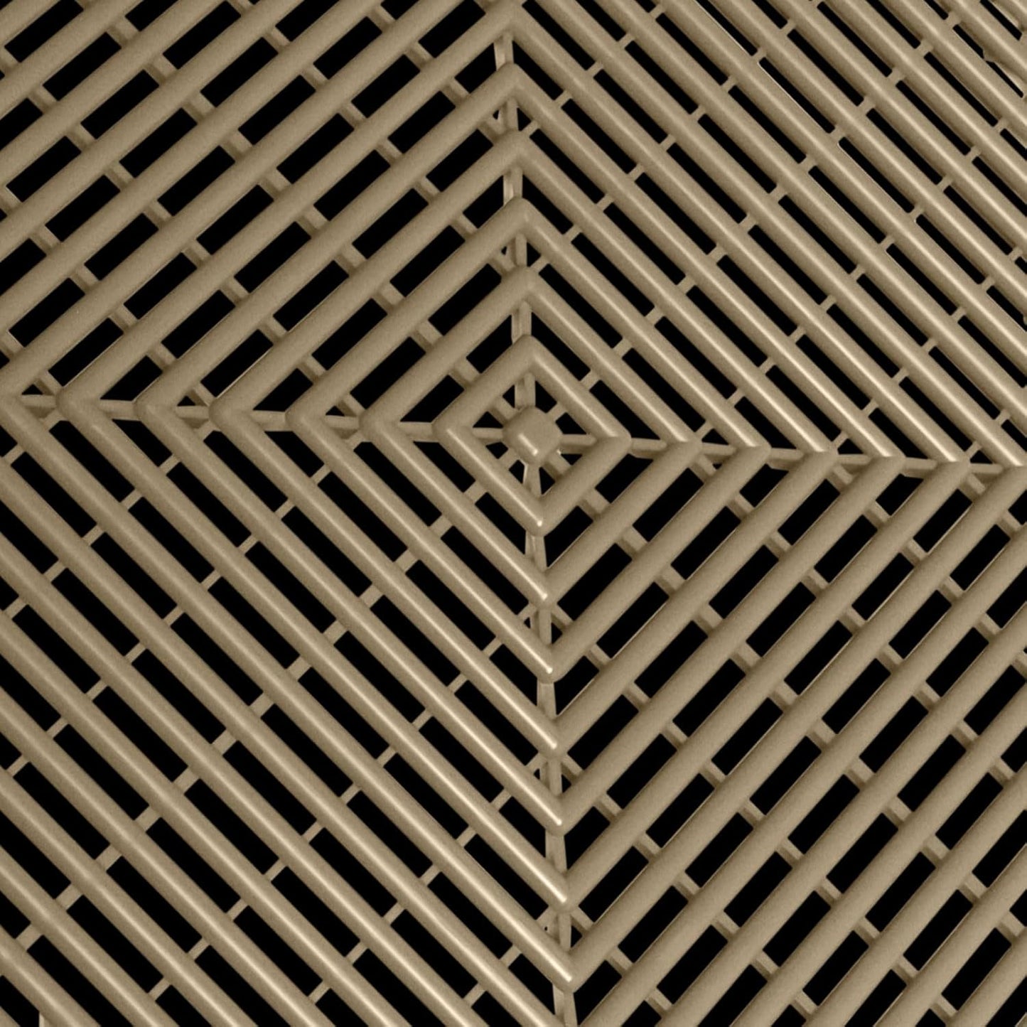 Big Floors RaceDeck Free-Flow Open Rib Self-Draining Design, Durable Copolymer Plastic Interlocking Modular Garage Flooring Tile (Beige, 48 Pack of 12 x 12" Tiles)