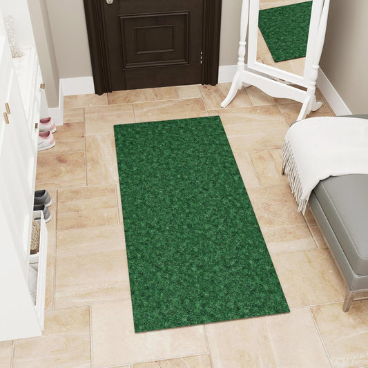 Ottomanson Mud Mat 2'7" x 3' Entryway Rug - Non-Slip Scraper Doormat for Muddy Paws, Dirt Trapping Indoor/Outdoor Mat for High-Traffic Areas, Kitchen, Garage, Patio, Green