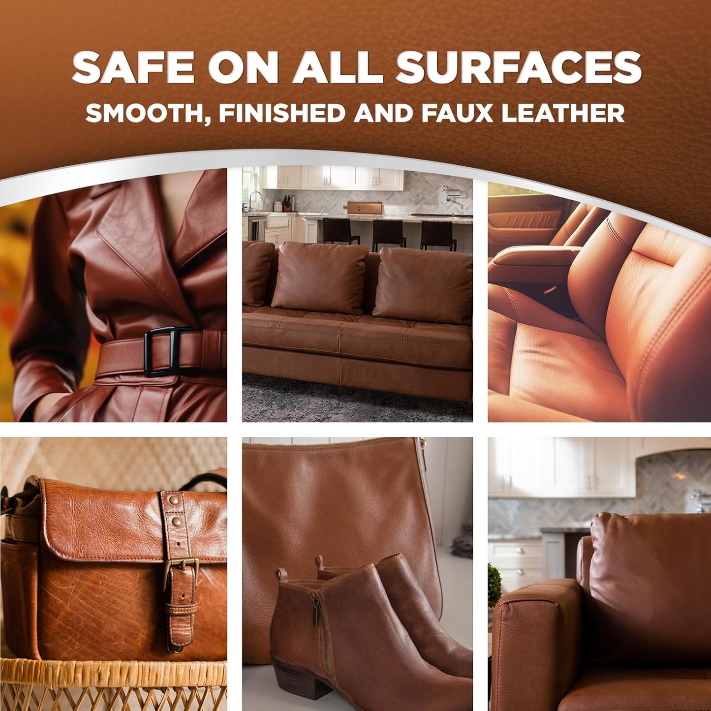 Weiman Leather Cleaner and Conditioner for Furniture - Cleans Conditions and Restores Leather Surfaces - UV Protectants Help Prevent Cracking or Fading of Leather Car Seats, Shoes, Purses