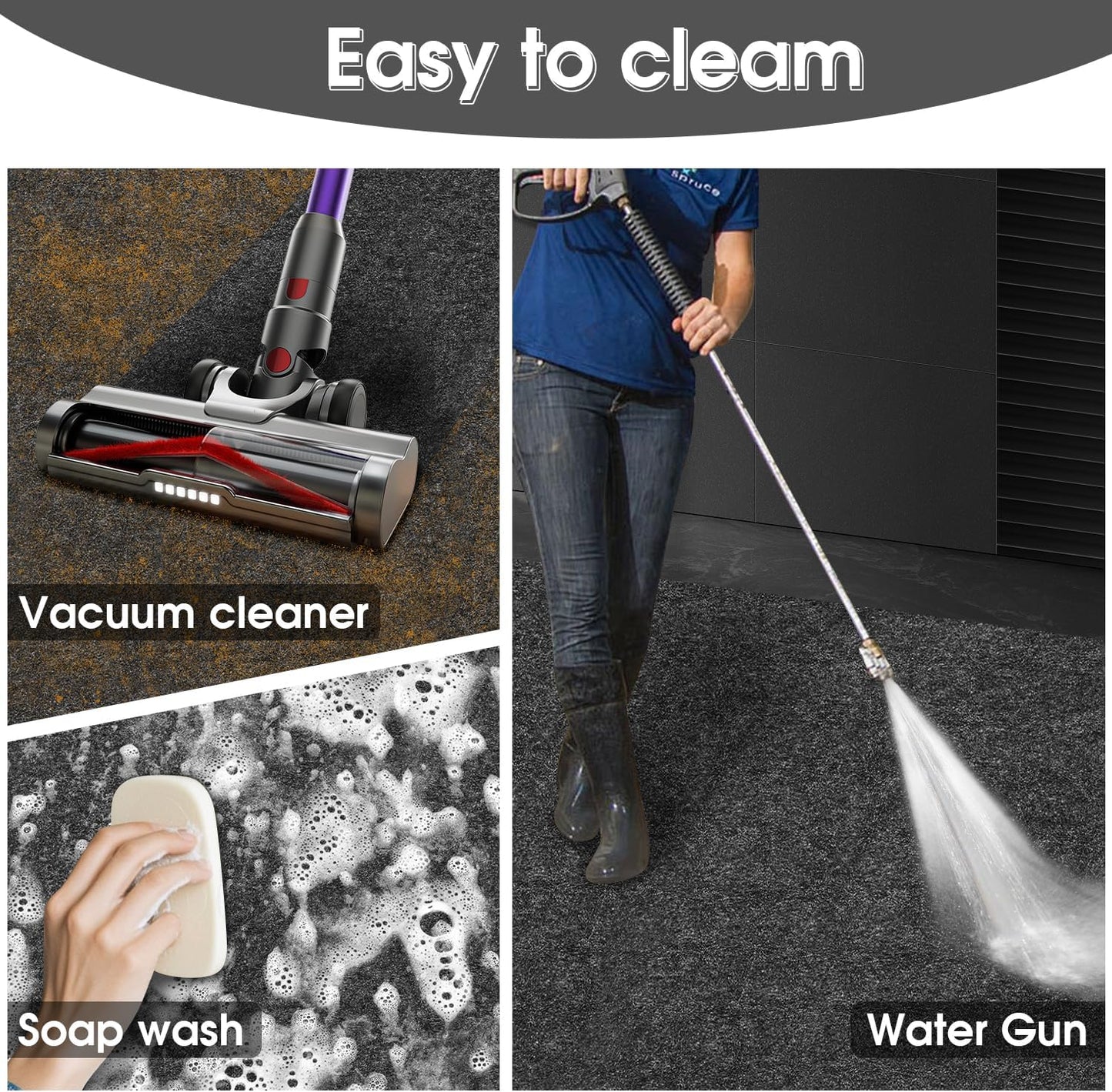 GlowShade Oil Spill Mat, 36 X 60 Inch Garage Floor Mat Under Car, Absorbent Oil Pads Drip Leak Mat with Weather Backing, Reusable, Washable, Non Slip, Protects Floor (1)