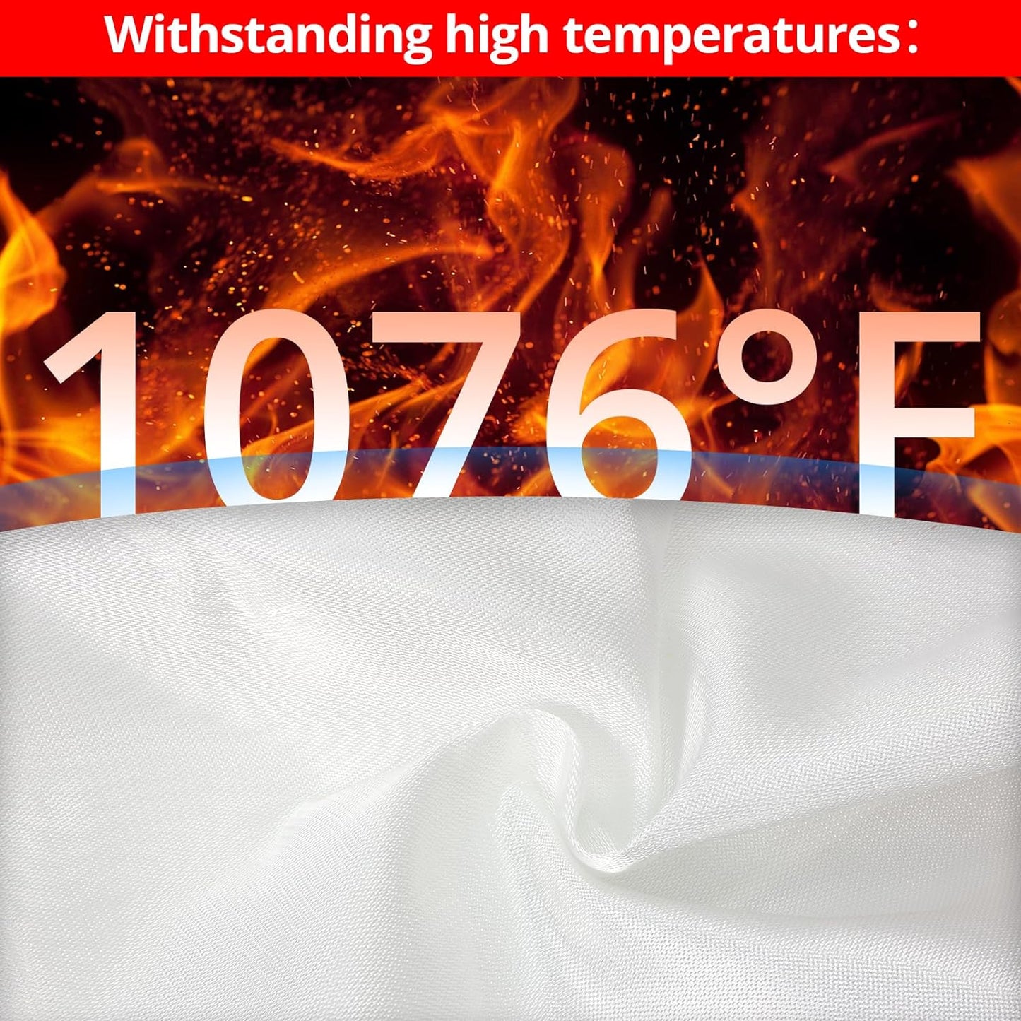 SecuCaptain Emergency Fire Blanket for Home and Kitchen - 6 Pack 40"x40" Flame Suppression Fiberglass Fire Blankets for House Camping Car Warehouse Office Emergency Survival Safety