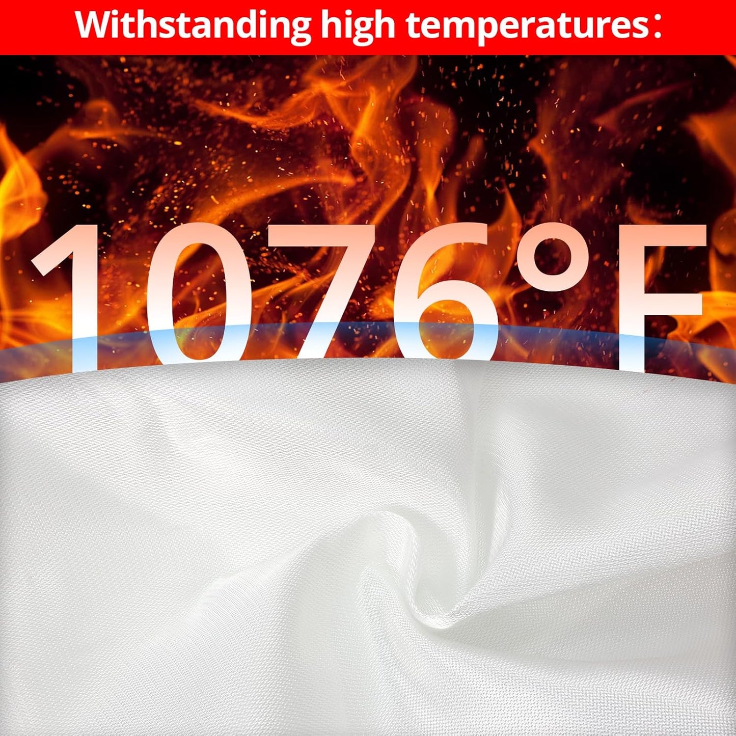 SecuCaptain Emergency Fire Blanket for Home and Kitchen - 40"x40" Flame Suppression Fiberglass Fire Blankets for House Camping Car Office Warehouse Emergency Survival Safety 2 Pack