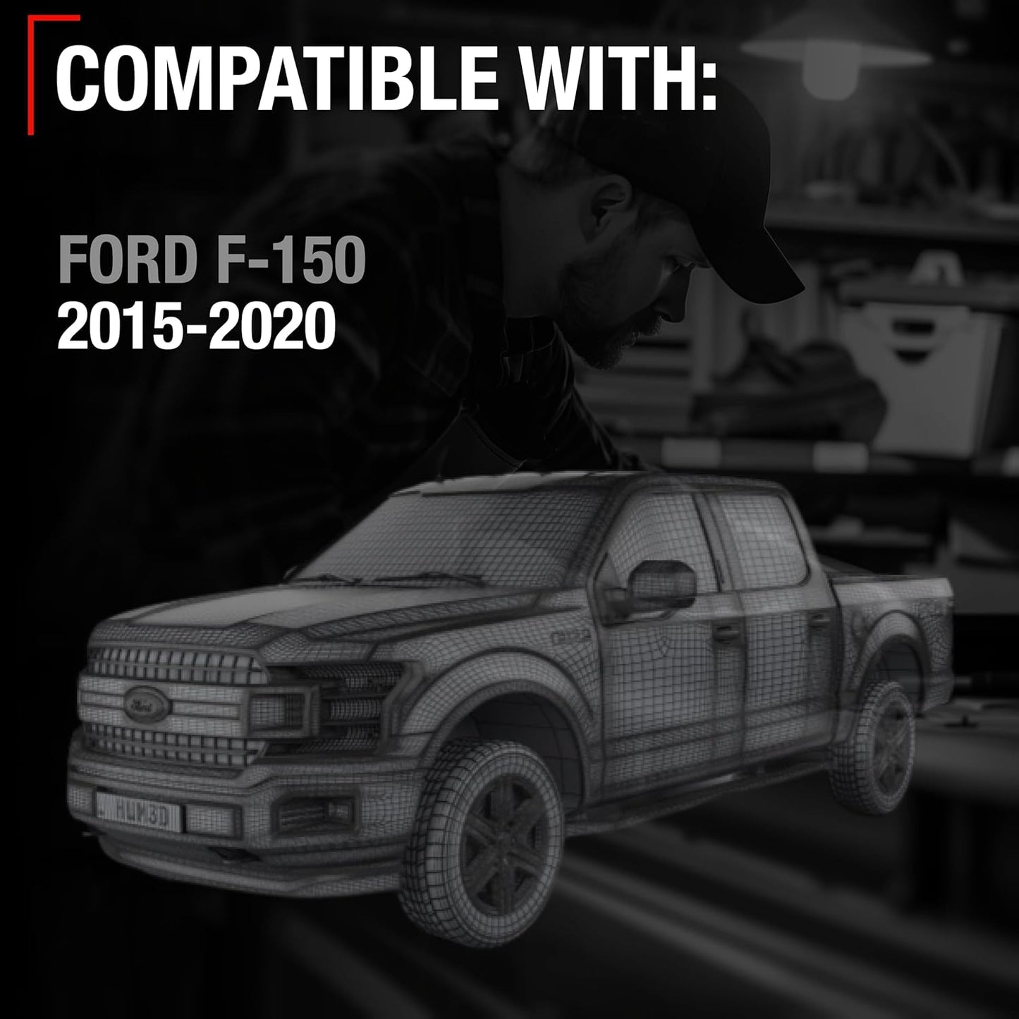 T1A Car Parking Sensors, 4 Pieces - Compatible with 2015-2020 Ford F-150 Super Duty - Front or Rear Bumper Parking Aid Sensor, Backup Reverse Parking Assist Kit - OEM FL3-Z15K859-AAPTM, HC3Z15K859A