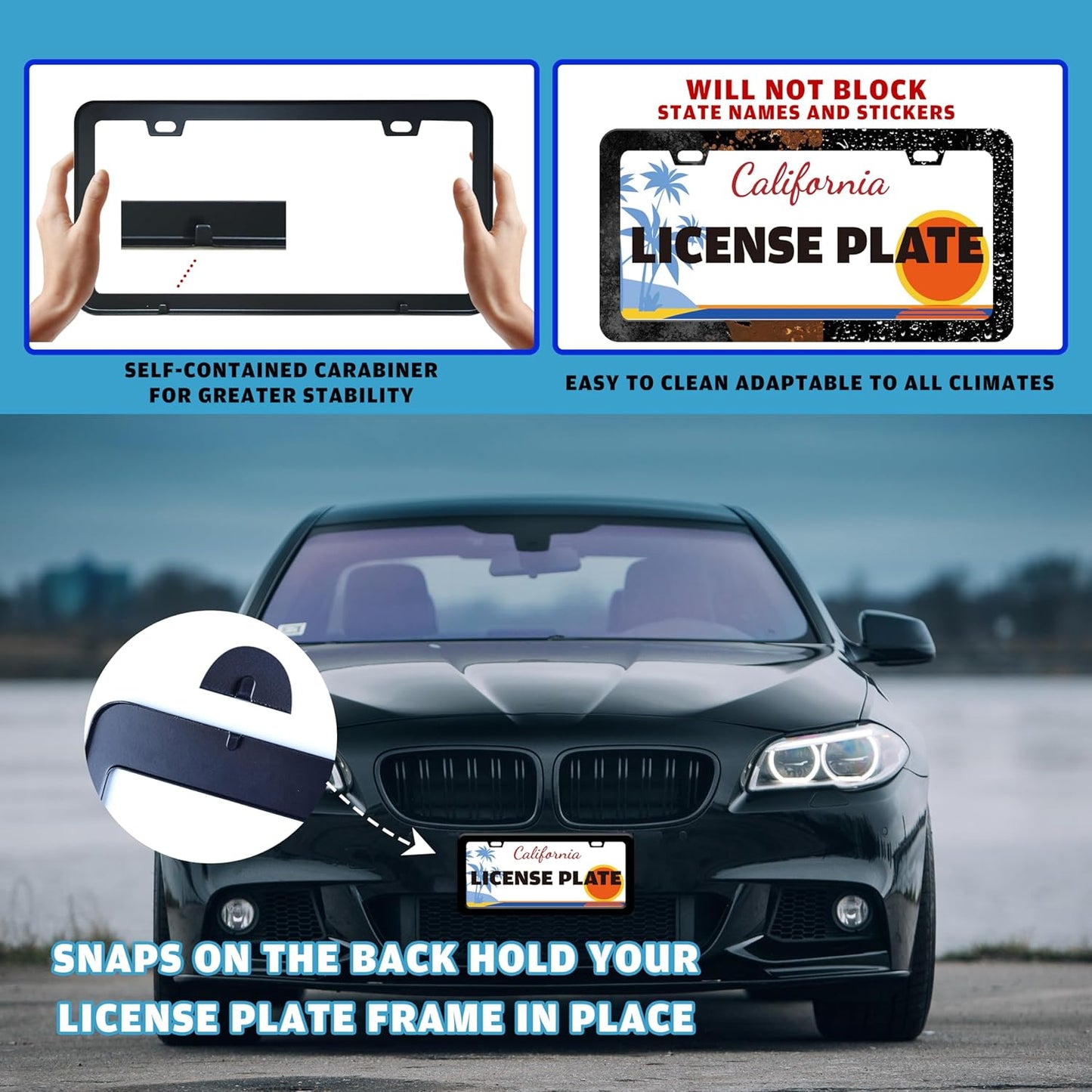 Dog Mom License Plate Frame Cute Animal License Plate Holder for Front or Rear Car Tags Stainless Steel Funny Car Decoration with Screws 6.3 X 12.2 in