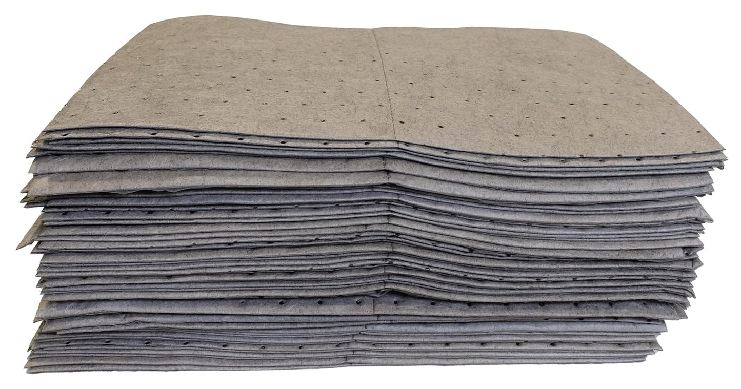Oil-Dri L90907 15" W x 19" L Universal Heavy Weight Bonded Perforated Pads (50 Mats/Box)