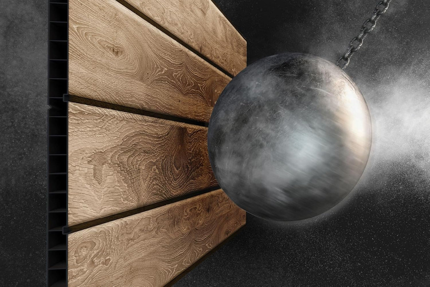 Keter Signature Collection 9x7 Ft All-Weather Storage Shed with Skylight, Window, Built-in Ventilation, Customizable Walls, & Lockable Double Doors, Ashwood