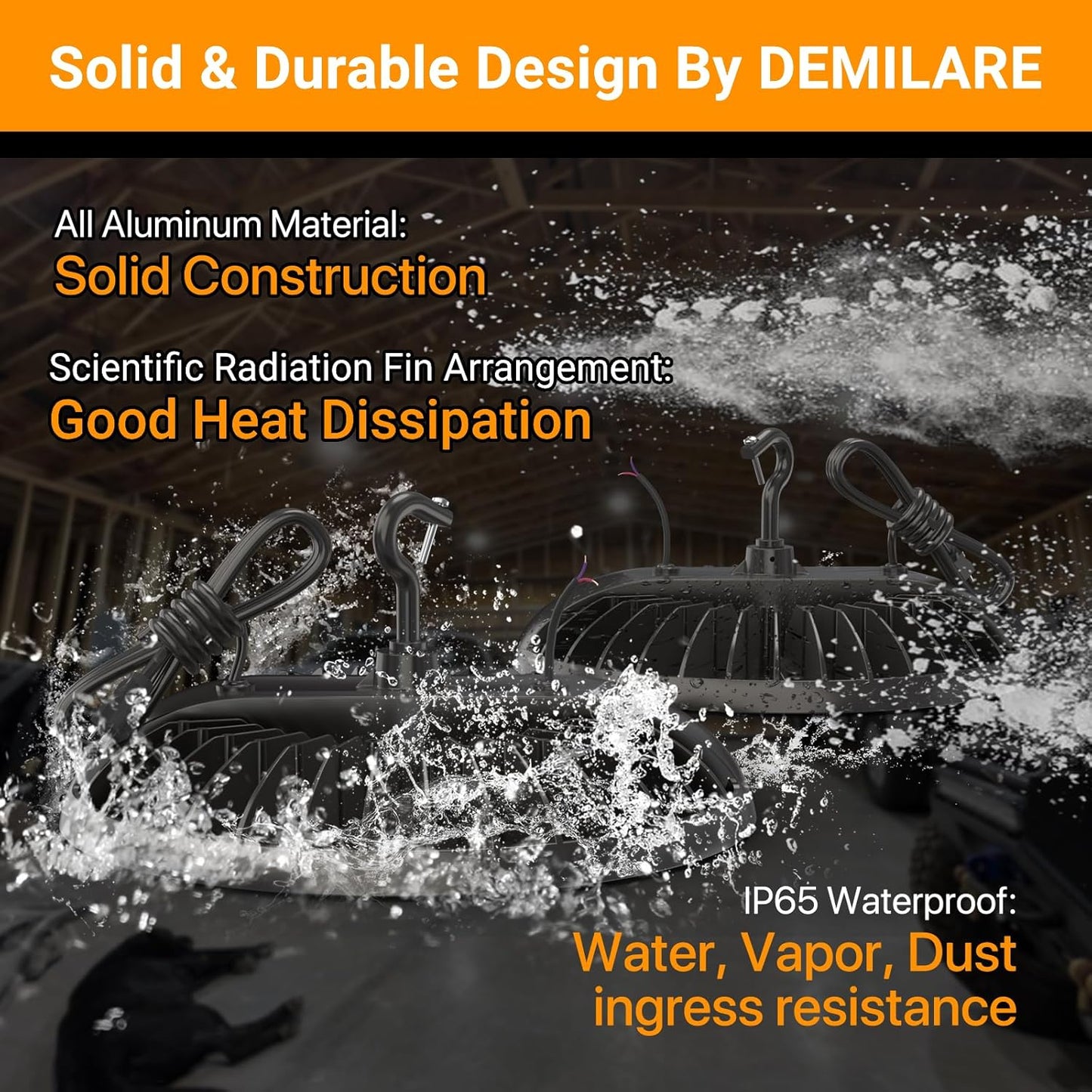 LED High Bay Light 200W, 30000LM 5000K Bright UFO High Bay Light [800W MH/HPS Eqv.] with 5' Cable US Plug, 100-277V ETL Listed Bay Lighting for Shop Garage Barn Warehouse