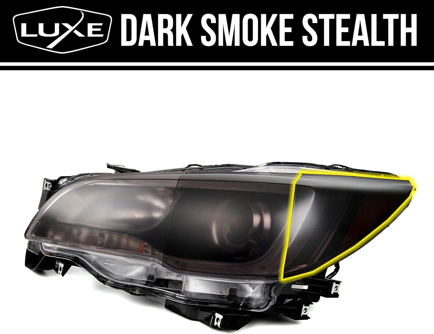 Luxe LightWrap Dark Smoke Stealth Universal Headlight Tail Light Tint Kit (20” x 3 Yard)