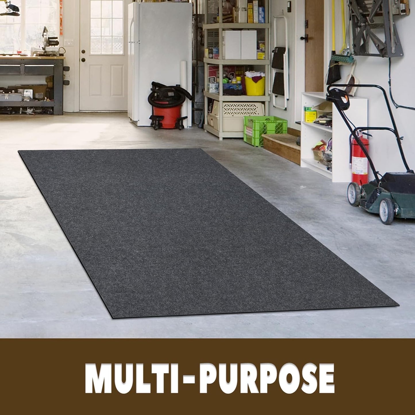 Oil Spill Mat, 60" x 72", Garage Floor Mat Under Car, Waterproof/Durable/Non-Slip TPR Backing, Reusable Absorbent Pad, Charcoal