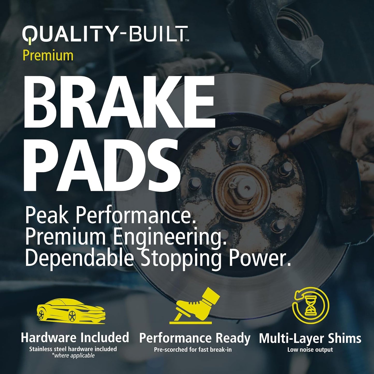 Premium Ceramic Rear Brake Pads (1001-1423C) Compatible with Lexus CT200h 2017-2011, Scion iM 2016, Toyota Corolla iM 2018-2017, Prius 2019-2010, Prius AWD-e 2022-2019 & More