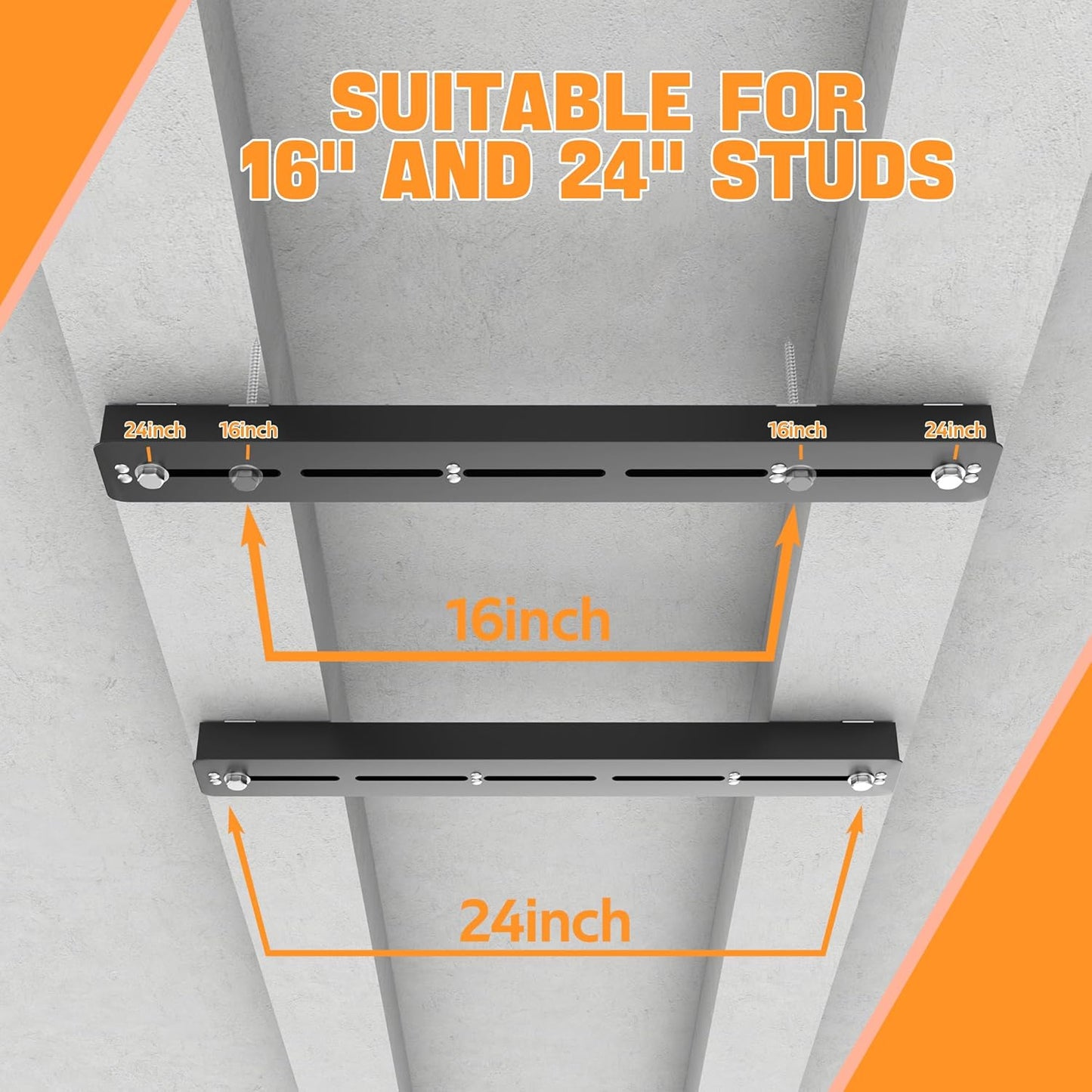 Ultrawall Overhead Garage Storage Rack, Heavy Duty Ceiling Storage Rack, 26 Inch Adjustable Ceiling Bin Storage System, 7 Sets for 6 Bins