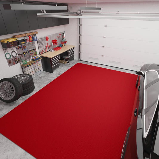 Ottomanson 5' x 6'6" Mud Mat Area Rug Scraper Carpet - Non-Slip, Dirt Trapping for Indoor & Outdoor Use - Ideal for Entryway, Garage, Kitchen, Patio & High-Traffic Areas, Red