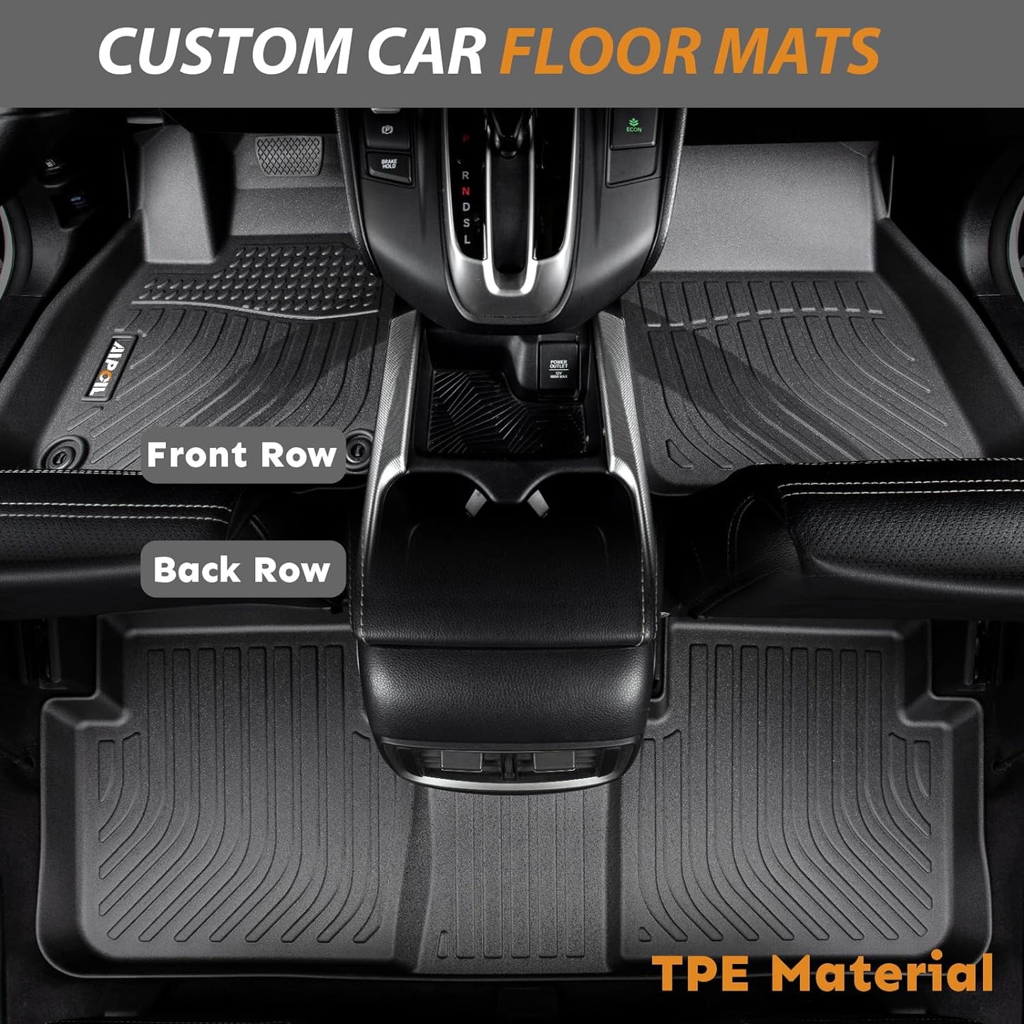 AIPOIL® Floor Mats & Cargo Liner Set for 2019-2025 Audi Q3 All Weather Protection TPE Anti-Slip Automotive Full Set Custom Car Mats Accessories - Black