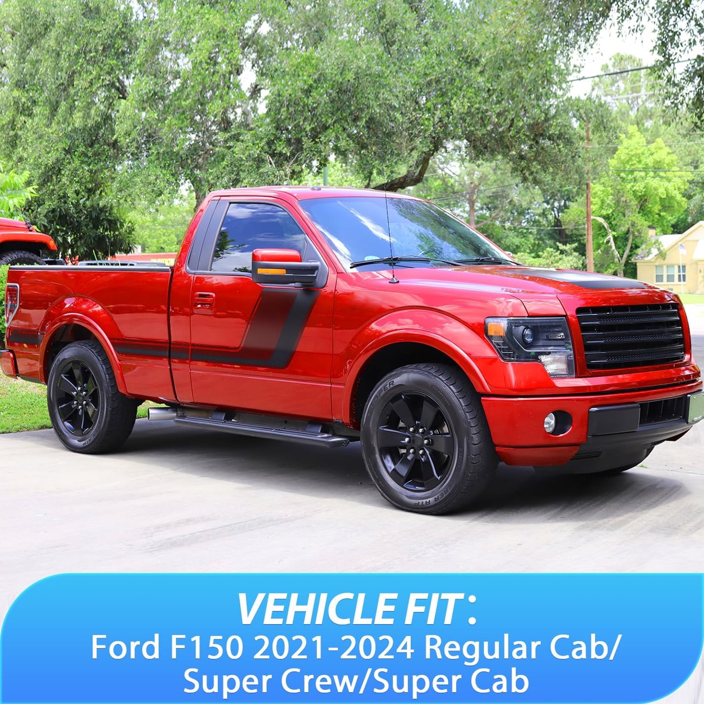 Nilight in-Channel Rain Guards for Ford F150 2021 2022 2023 2024 Regular Cab/Super Crew/Super Cab, Vent Window Visors, Original Window Deflectors-2PCS