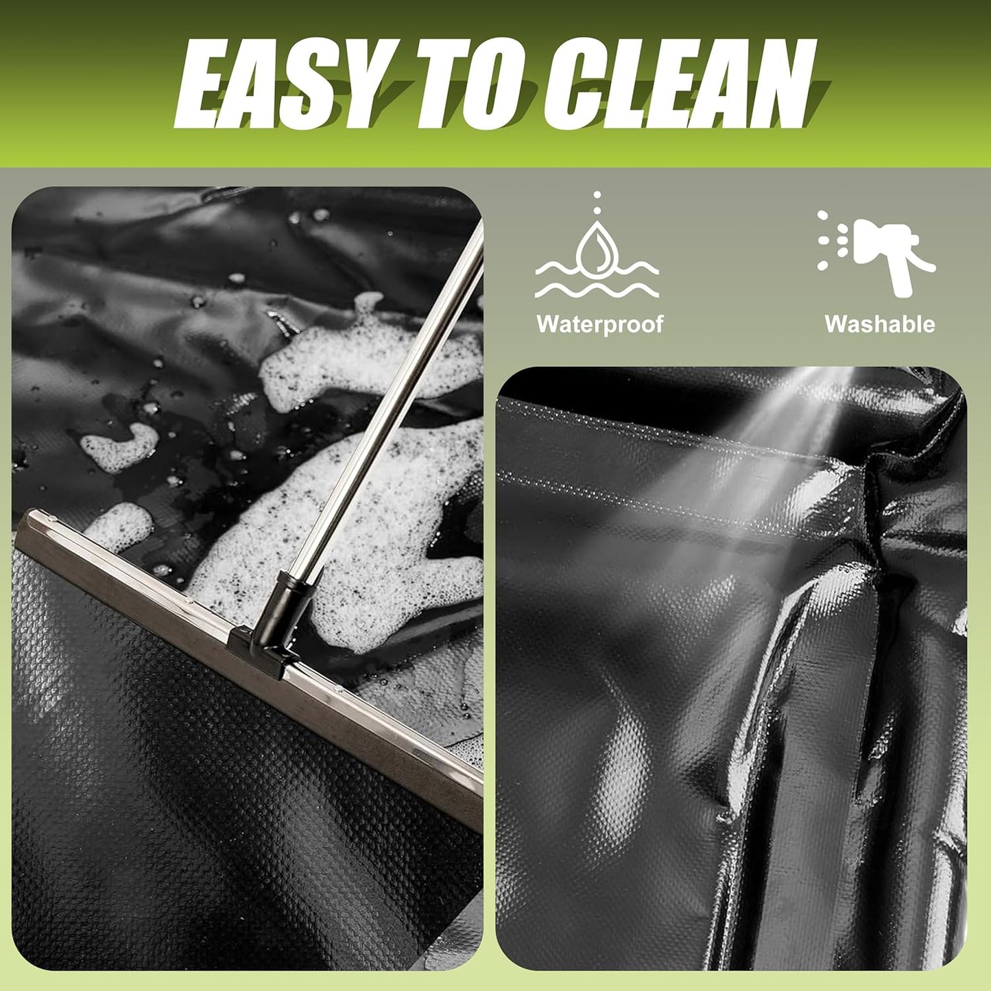 Auto Floor Mats for SUV/Truck, Containment Garage Car Mat for Snow, Mud, Rain(8ft 6in x 20ft), Black