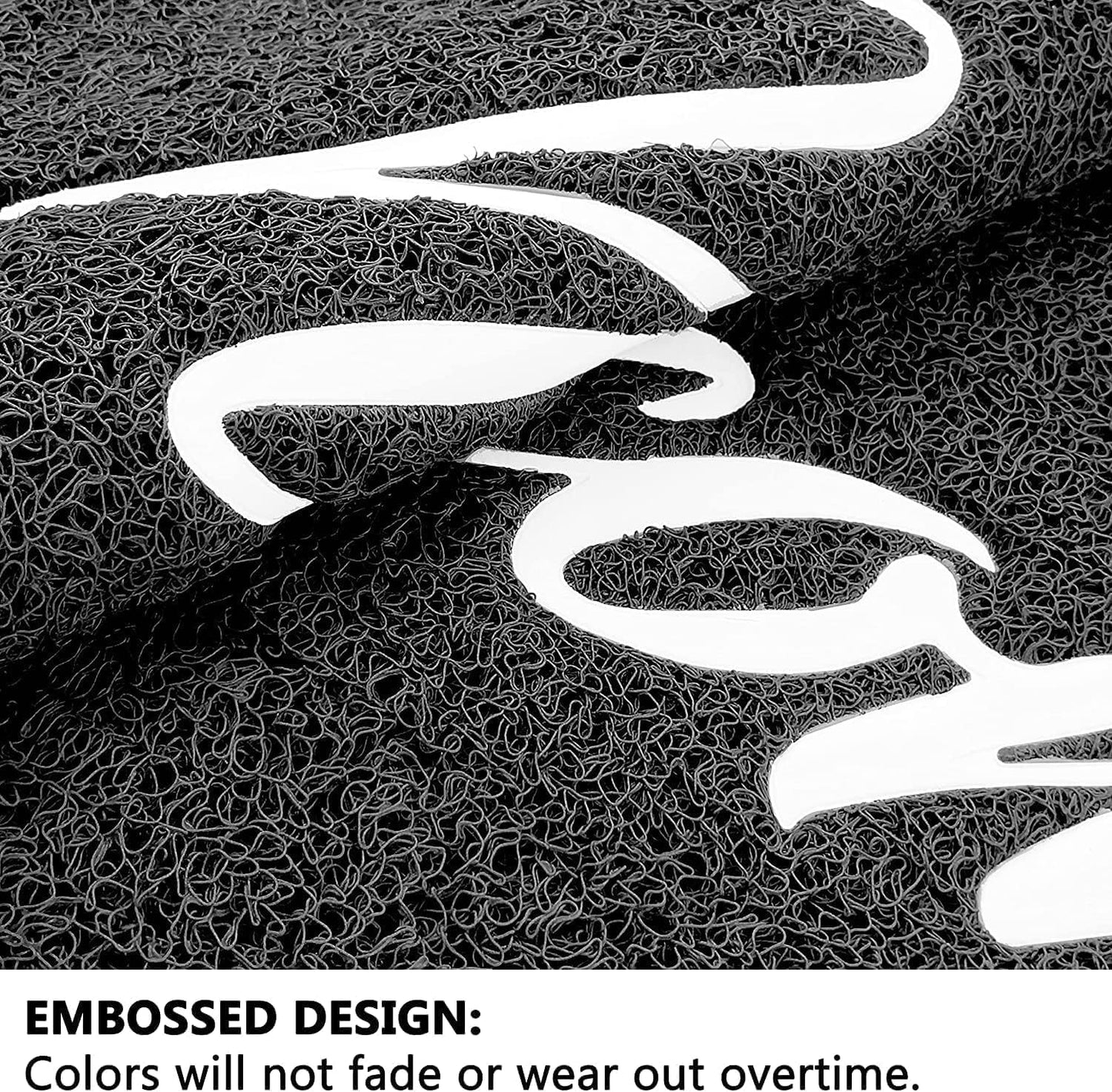 EARTHALL Door Mat 2-Pack Outside Inside Hello Doormat 30"x17.5" Durable Floor Mat Non Slip Mat Ultra Absorb Mud Easy Clean Front Doormat for Garage, Entryway, Patio, High Traffic Areas, Black