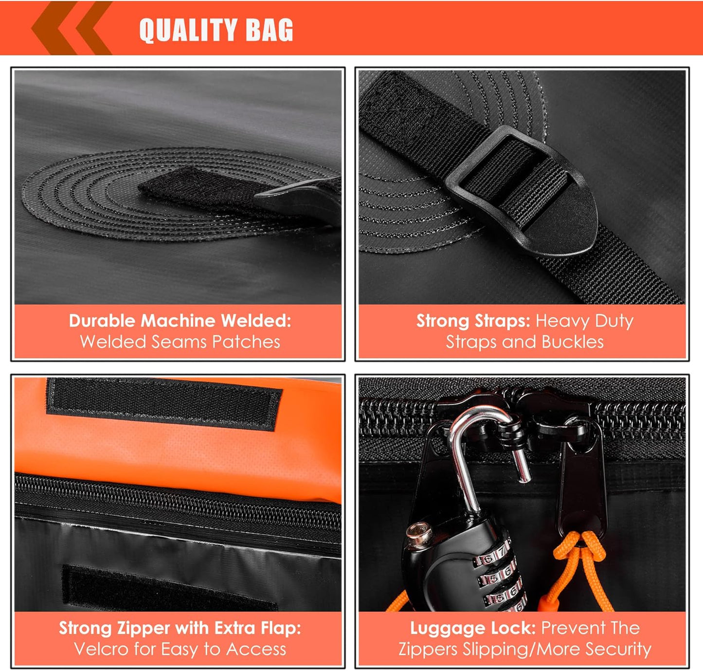 MeeFar Hitch Mount Cargo Carrier Bag Soft Shell 100% Waterproof 20 Cubic Feet (59" 24" 24") Include 8 Reinforced Straps for Truck Pickup All Vehicle with Steel Cargo Basket