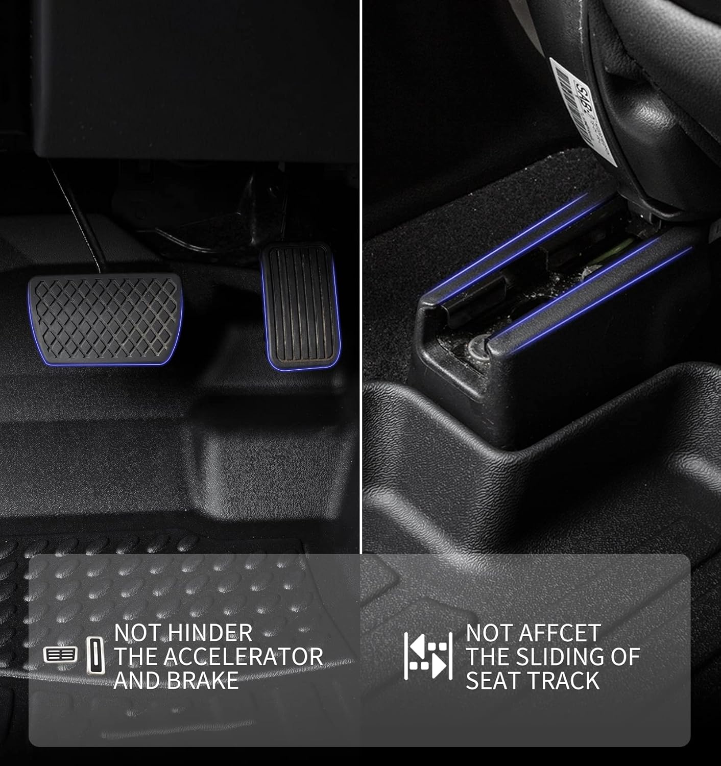 KELCSEECS® Floor Mats & Cargo Liner Custom for Ford Edge 2015-2024 & Ford Edge ST 2019-2024 All Weather Protection TPE Floor Liners Front& Rear Row Full Set Accessories Black