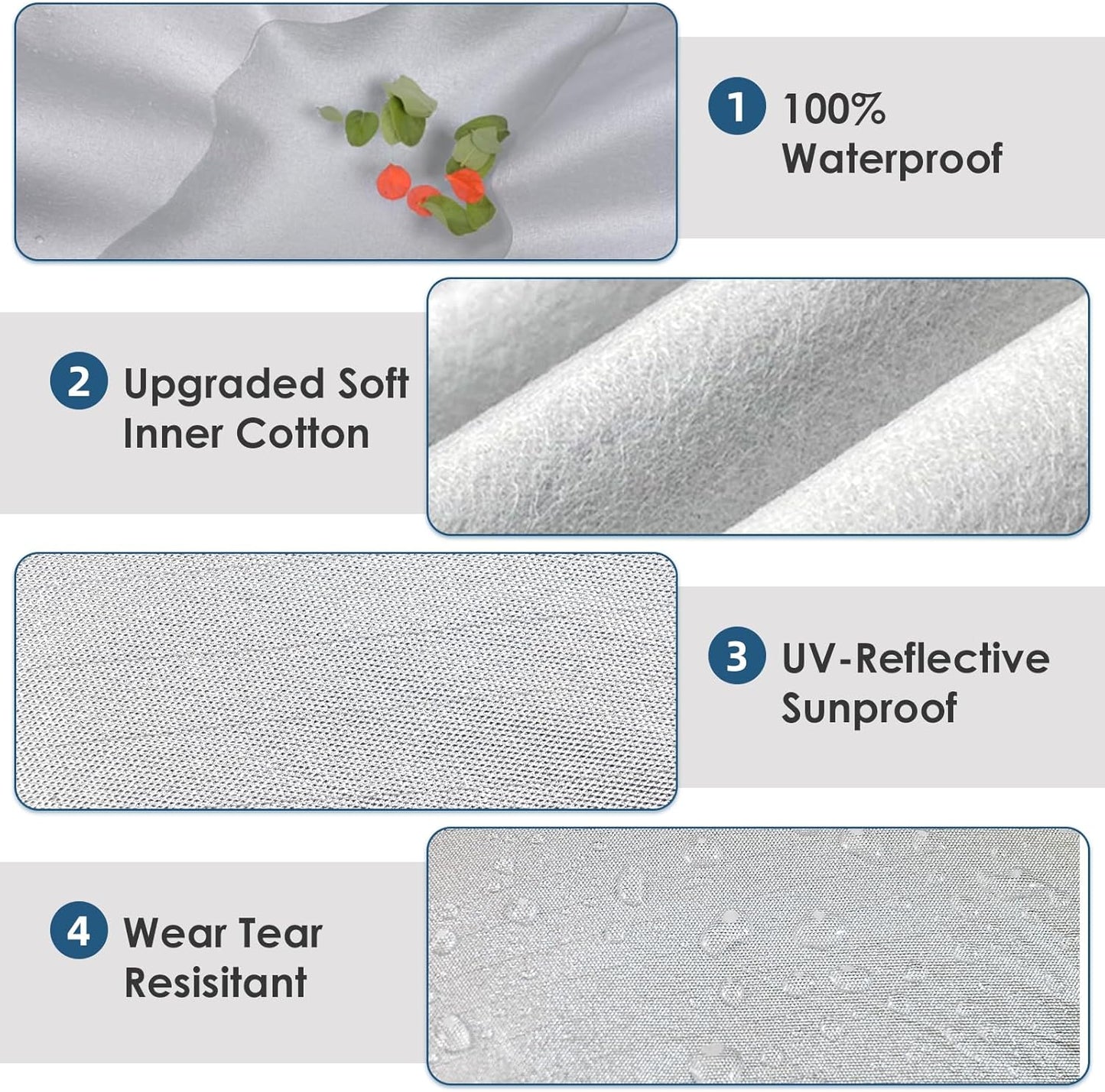 AUQDD 6-Layers Premium Sedan Car Cover Waterproof All Weather Weatherproof UV Sun Protection Snow Dust Storm Resistant Outdoor Exterior Custom Form-Fit Full Padded Car Cover with Straps 165"-181" K1