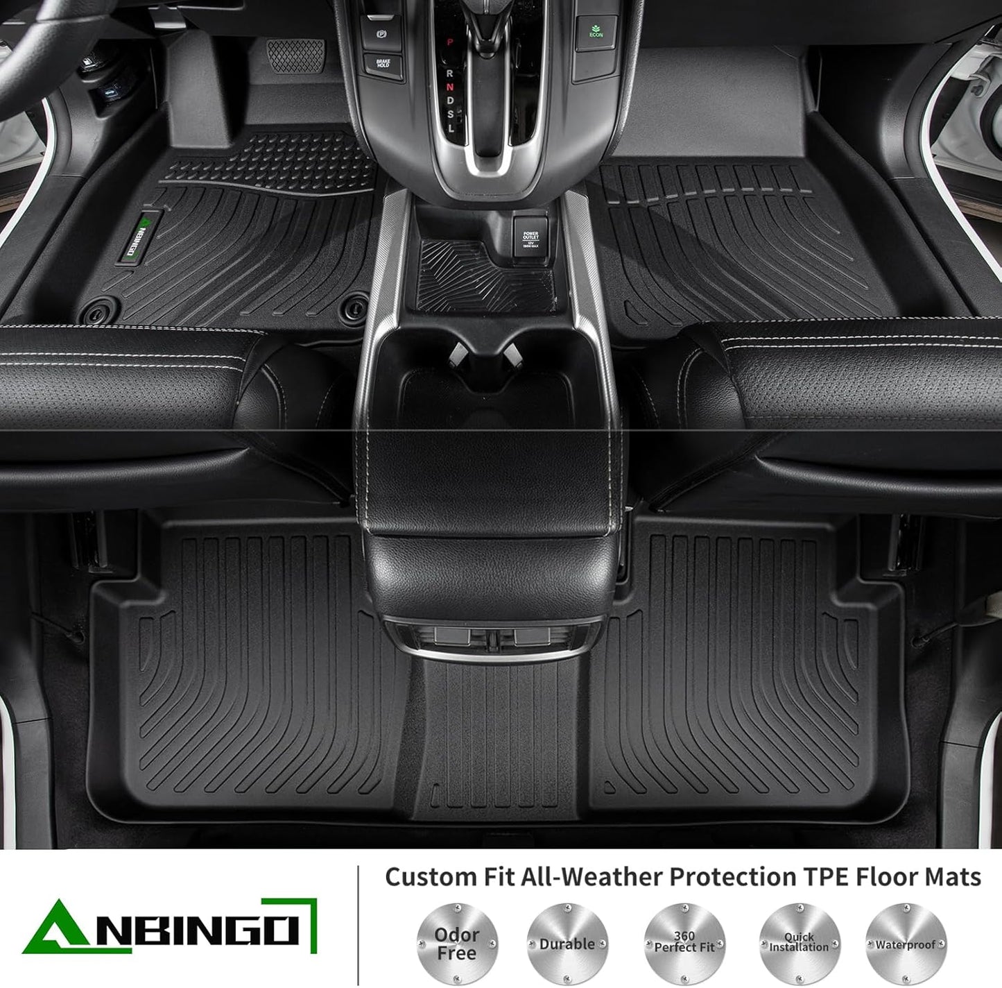 ANBINGO®Floor Mats Fit for Audi Q5 (No PHEV) 2024-2018 & Cargo Liner All Weather Car Mat for Audi Q5 TPE Trunk Mat for Q5 Rubber Liner Carpet for Q5 Automotive Accessories