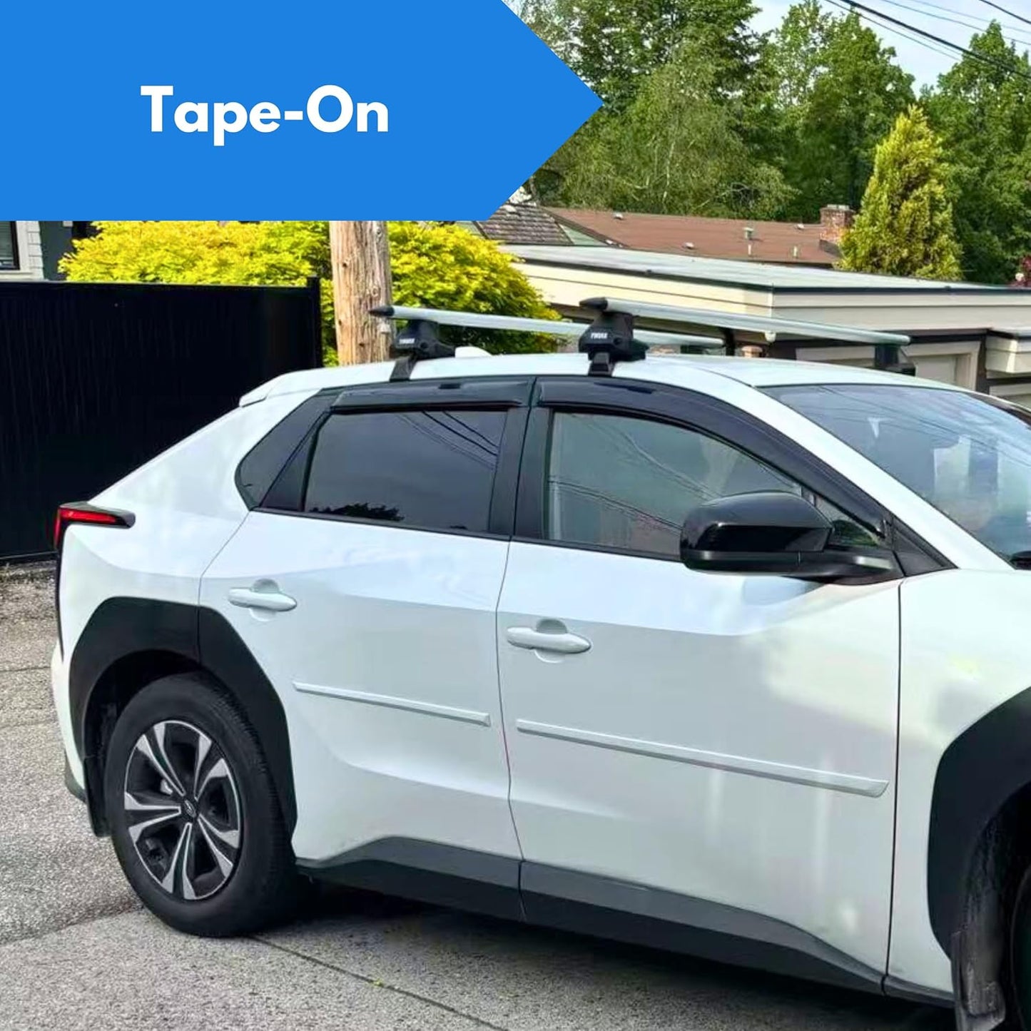 KPY Window Visor Compatible with Toyota Corolla iM 2017-2018, 4PC Rain Guard Side Window Vent Deflectors Tape-On Style, 2017 2018