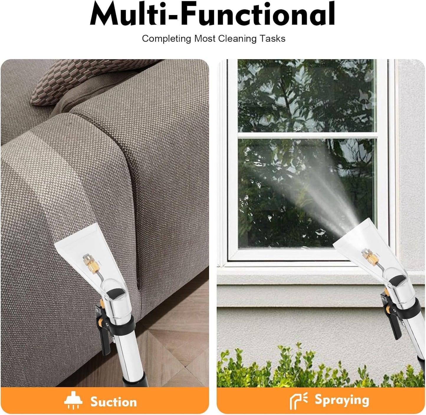 DYRABREST 40L Commercial Carpet Cleaning Machine 3 in 1 Upholstery Cleaner Machine 1000W Professional Extractor Vacuum Washing Machine for Cleaning Carpets, Sofas, Curtains, Vacuuming and Spraying