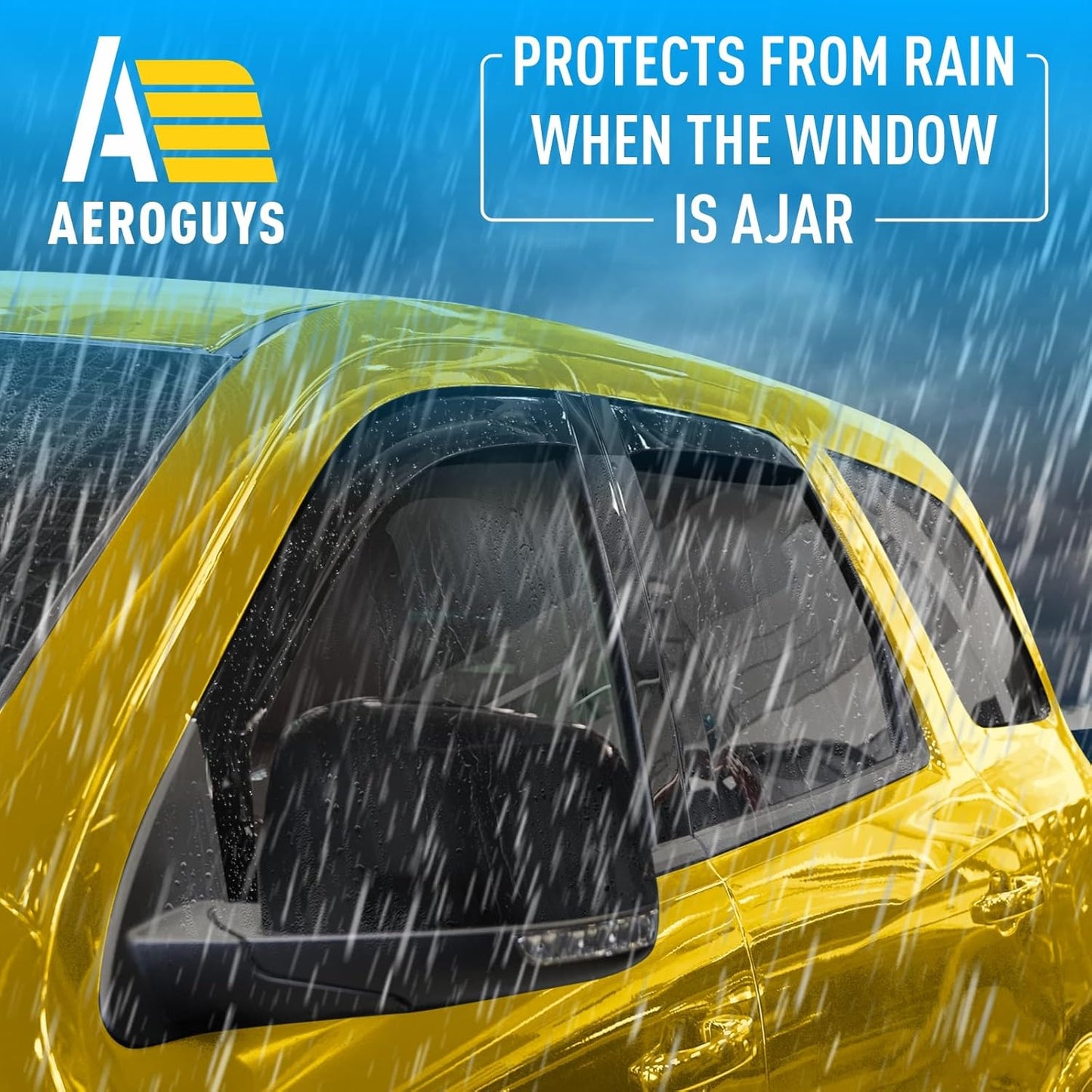 Extra Durable Window Deflectors in-Channel Window Visors Rain Guards Fit for Dodge Durango 2011-2025, Sun Visors, Wind Vent for Shades, Exterior Car Accessories - 4pcs. AG0274